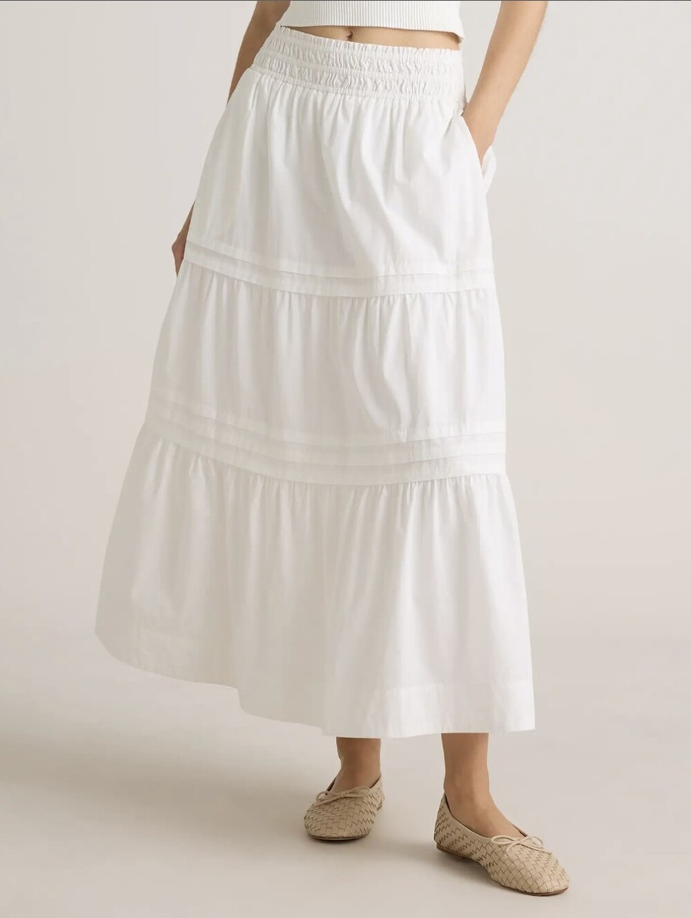 Quince Organic Cotton Poplin Skirt Medium